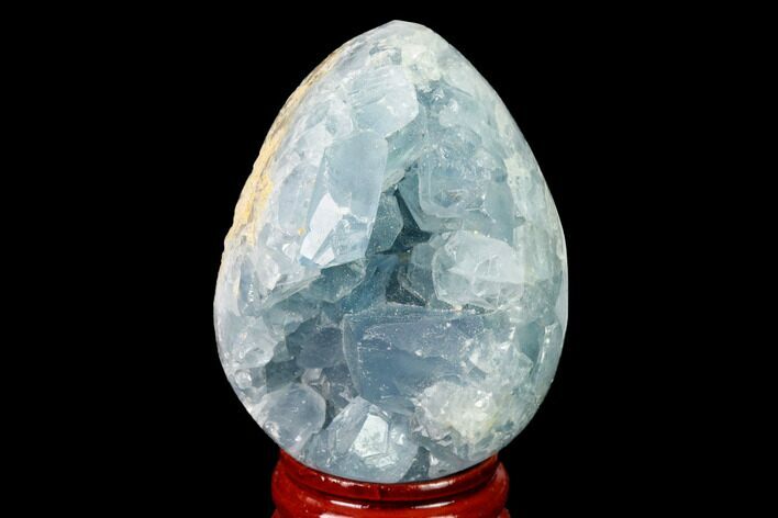 Crystal Filled Celestine (Celestite) Egg Geode - Madagascar #172685